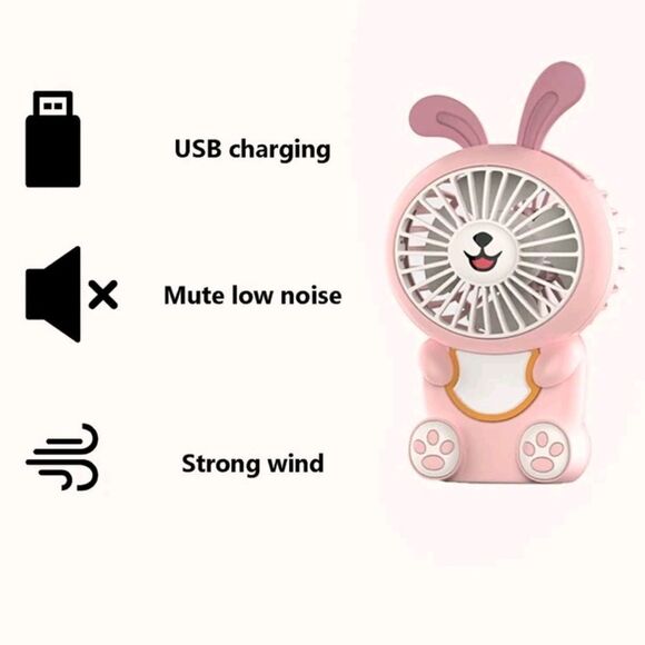 Pink Mini USB Dog Fan - Picture 2 of 5